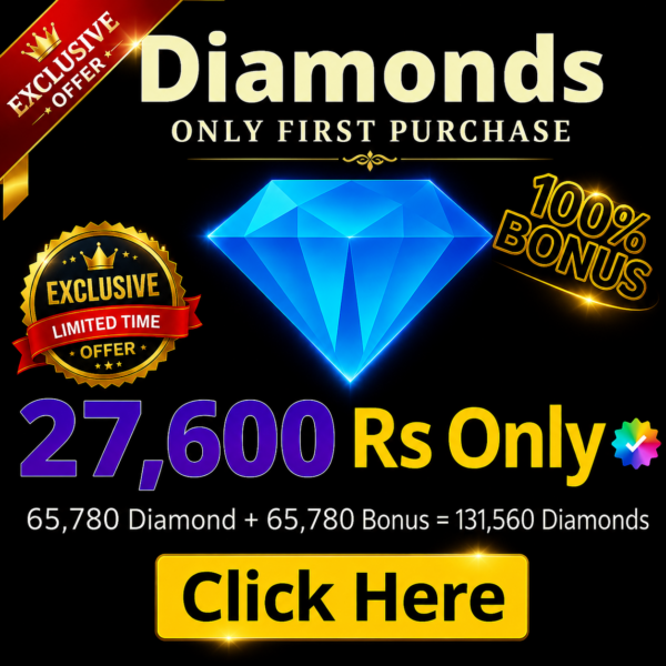Top Up Diamond 65,780 Diamond + 65,780 Bonus = 131,560 Diamonds💎
